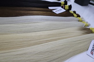 Extensions de cheveux vierges vietnamiens 100g, couleur claire, toutes longueurs, double trame machine, peuvent être permanentées, pointes super double drawn, cheveux en vrac - Product Image 3