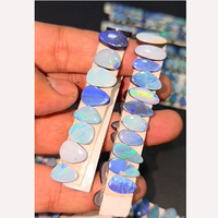 405 Pièces de Doublets d'Opale Naturelle d'Australie, Cabochons Fantaisie Ovales de 8mm à 15mm, Lot de 1100 Carats, Iroc Sales, Effet de Couleur