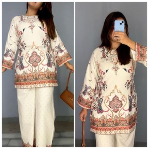 ชุดเซตสายรัดสำหรับใส่ไปทำงานทำงานผ้าฝ้ายสไตล์อินเดียชุดลำลองพิมพ์ลายหรูหราของผู้หญิงออกแบบได้ตามต้องการ - Product Image 2