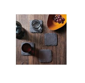 Enamel Print Handmade Modern Round Wood Tea Coffee Wine Glass Mats <b>Pads</b> High Quality Homeware Tableware Dinnerware Coaster - Product Image 2