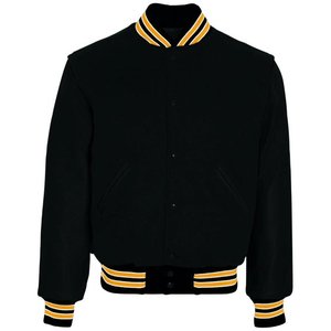 Veste universitaire pour hommes manches en cuir véritable et laine mélangée Letterman Boys College Varsity Jackets XS-5XL - Product Image 2