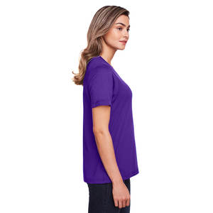 100% algodón Mujer cuello redondo Camisa ajustada manga corta Camiseta básica de verano - Product Image 3