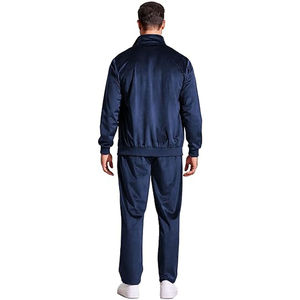 Ensemble de survêtement en velours de coton pour homme, de qualité supérieure, lourd, deux pièces, sweat-shirt à capuche et pantalon de détente, survêtement en velours avec strass - Product Image 2