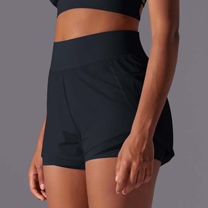 Nuevos pantalones cortos ajustados de verano para mujer, pantalones cortos deportivos para mujer, pantalones cortos ajustados de cintura alta personalizados para Yoga, pantalones cortos simples de talla grande para mujer, precio barato - Product Image 4
