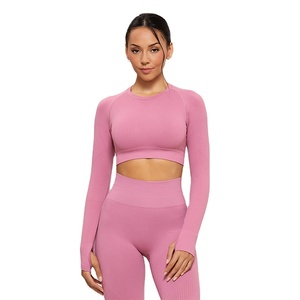 Camiseta Deportiva de Manga Larga para Mujer, Personalizada, 100% Poliéster, Gruesa, 250 g/m², Corte Ajustado, de Alta Calidad, para Gimnasio - Product Image 5