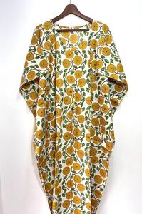 ชุดคาฟตันผ้าฝ้ายอินเดียสำหรับผู้หญิงชุดนอนสไตล์โบฮีเมียนยาวถึงข้อเท้ายาวถึงพื้นสไตล์โบฮีเมียนฤดูร้อน - Product Image 3