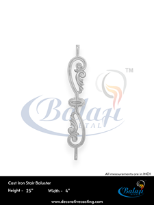 Barandilla de Hierro Fundido Estilo Real, Superficie Pulida con Gran Potencia de Chorro, Balaustrada de Metal Gris Altamente Pulida, Moderna y sin Marco para Balcón y Escaleras - Product Image 4