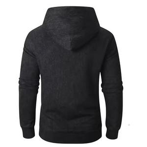 Premium Black <b>Men</b> Pullover <b>Hoodie</b> With Drawstring Hood Soft Fleece Fabric Rib Casual Streetwear Winter Style For <b>men</b> - Product Image 4