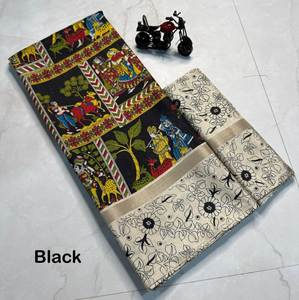 Sari de Algodón Super Mul Mul para Bodas y Fiestas, Sin Arrugas y Absorbente de Humedad - Product Image 2