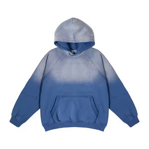 Sudadera con capucha térmica de algodón 100% de alta calidad para hombres Sun Faded Vintage Double Acid Wash OEM Custom Logo Sun Faded Vintage Winter - Product Image 3