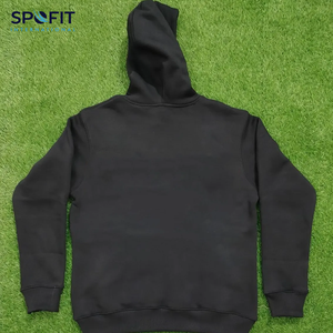 เสื้อฮู้ดผ้าฝ้าย100% แบบสวมหัวมีฮู้ดระบายอากาศได้ดีสำหรับผู้ชาย500GSM โอเวอร์ไซส์ทรงบ็อกซี่ฟิตเนส - Product Image 6