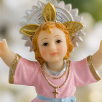 Statuette du Divin Enfant Jésus en polyrésine, statue religieuse catholique, décoration de bureau pour la maison ou l'église, souvenir spirituel