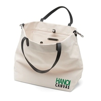 Fabricant vietnamien direct OEM vente en gros sac fourre-tout en toile personnalisé taille personnalisée poignée en coton Logo cadeau