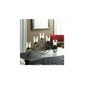 Bougeoir en métal avec revêtement en poudre pour maison et hôtel bougeoir en fer de couleur noire pour décoration de cuisine et de Table - Product Image 6