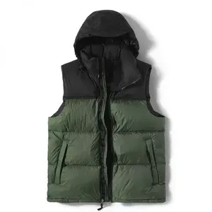 Gilet matelassé pour homme, veste sans manches, nouveau style respirant, doudoune d'hiver chaude, col montant ample, veste matelassée - Product Image 1