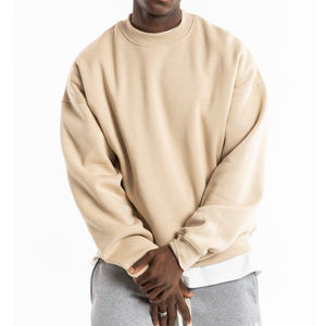 Vente en gros de haute qualité Slim Fit hommes Basics Sweatshirts 100% coton plaine sweat à col rond à vendre - Product Image 6
