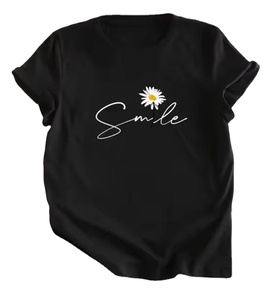 Camiseta informal de moda para mujer, camiseta gráfica con estampado de acuarela de amor, camiseta de verano con estampado dulce - Product Image 1