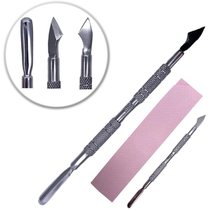 Produit populaire vente chaude pousseurs de cuticules d'ongles impression de Logo personnalisé poussoirs d'utilisation de Salon de beauté en acier inoxydable - Product Image 3