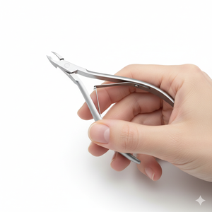 Pince à cuticules professionnelle en acier inoxydable |   Coupe-ongles à mâchoires pointues |   Outil de manucure et pédicure à ressort - Product Image 3