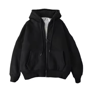 เสื้อมีฮู้ดแบบมีซิปสำหรับผู้หญิงเสื้อสเวตเชิ้ตแขนยาวลำลองมีกระเป๋า - Product Image 5