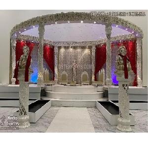 Merveilleux mariage cristal pilier Mandap décoration Fusion mariage spirale cristal pilier Mandap mariage cristal pilier Mandap - Product Image 1