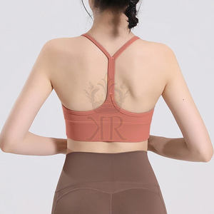 บราโยคะลายสก็อตสำหรับผู้หญิงผ้าสแปนเด็กซ์/ โพลีเอสเตอร์แห้งเร็วแบบยืดกลับได้ผ้าแห้งเร็วเป็นมิตรกับสิ่งแวดล้อม - Product Image 6