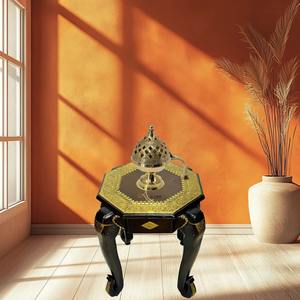 Elegante Mesa cilíndrica redonda de oro hecha a mano para salas de estar, dormitorios y esquinas decorativas con atractivo atemporal - Product Image 5