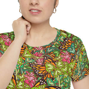 เสื้อยืดพิมพ์ซับลิเมชันสำหรับผู้หญิงเสื้อยืดพิมพ์ลายสดใสโพลีเอสเตอร์แขนสั้นลำลองมีสไตล์ - Product Image 6