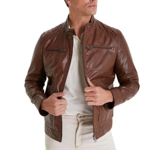 Blouson d'hiver tendance en cuir de vachette véritable marron pour homme, tailles XL-6XL, avec gilet intérieur rembourré et fermeture éclair, idéal pour l'extérieur - Product Image 2