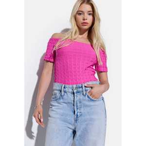 Chemise à épaules dénudées en tissu crêpe - Product Image 2