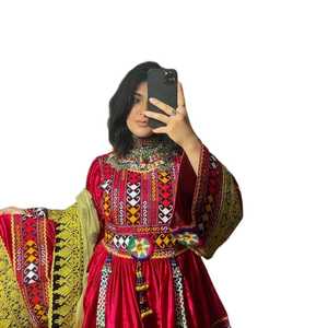 Nouvelle arrivée Robes brodées de style afghan pour femmes Prix de gros Robe afghane à manches longues à vendre - Product Image 5