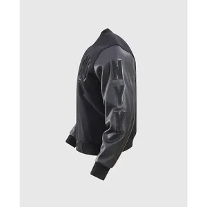 Veste de baseball noire New York en gros - Product Image 3