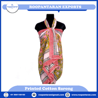 Dernier design Roopantaran – Sarong de plage une pièce pour femme enceinte, motif floral, séchage rapide, grande taille, en coton
