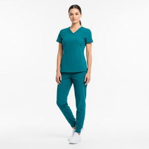 La calidad superior proporciona comodidad y transpirabilidad Hospital Scrubs Uniforme Jogger Pant Mujeres Medical Full Sleeve Scrub Sets - Product Image 5