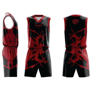 Ensemble de maillots de basket-ball de haute qualité pour hommes impression numérique personnalisable chemise de sport respirante hauts shorts grande taille - Product Image 6