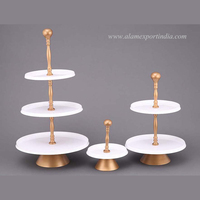 Soporte Redondo de Metal de 3 Niveles para Pastel de Bodas, Personalizable en Color, Exhibidor de Cupcakes, Juego de Mesa para Postres