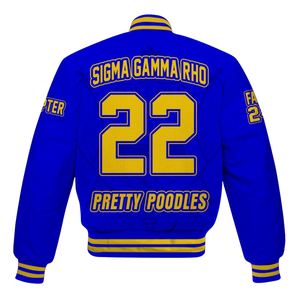 Sigma Gamma Rho 1922 Heritage Varsity Letterman Jacket Classic SGRho Ropa griega Royal Poodle Edition - Product Image 5