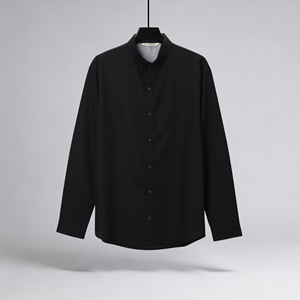 เสื้อเชิ้ตผู้ชายพรีเมียม สีดำ ผ้าฝ้าย แขนยาว คุณภาพส่งออก สำหรับฤดูร้อน สวมใส่สบายๆ แฟชั่นลำลอง - Product Image 1