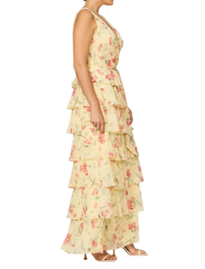 Proveedor indio High On Demand Casual Party Wear Vestido amarillo con nudo de corbata Vestido con cuello en V para mujer Disponible a los mejores precios - Product Image 5