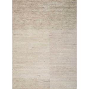 Tapis en laine tissé à la main Contour Ivory, coton biologique et jute, design puzzle rectangulaire pour salon et couloir - Hwl-260 - Product Image 1