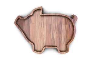 Diseño moderno CNC corte madera plato para servir comida bandeja de aperitivos archivo vectorial en DXF SVG para servir y almacenamiento - Product Image 5