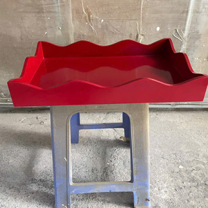 Plateau de service festonné frais de couleur unique fait à la main au Vietnam, disponible à un prix de gros compétitif. - Product Image 2