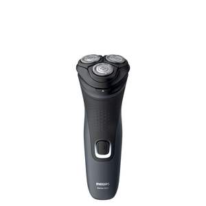 Afeitadora Eléctrica Azul para Hombre, Rotatoria en Seco, Impermeable IPX7, con Triple Cuchilla Estándar, Lavable, Producto de Repuesto - Product Image 1