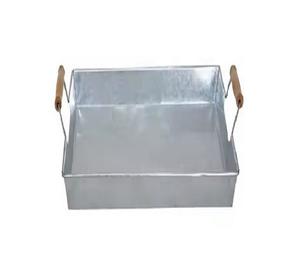 Plateaux décoratifs rectangulaires pour ferme Plateau de service en métal galvanisé avec poignées - Product Image 1