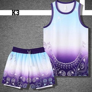 ชุดกีฬาเสื้อบาสเก็ตบอลแห้งเร็วสำหรับเด็กชุดฝึกแขนกุดระบายอากาศสำหรับผู้ใหญ่ - Product Image 1