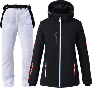 Traje de Esquí para Mujer, Impermeable y Cortavientos, Conjunto de Dos Piezas, Chaqueta y Pantalones para Nieve - Product Image 1