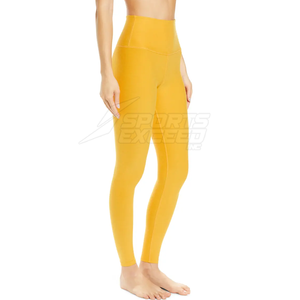 In Stock High Quality Yoga <b>Legging</b> Elastic Waist Solid <b>Pattern</b> Full Length Breathable Spandex/Polyester Women <b>Legging</b> - Product Image 4