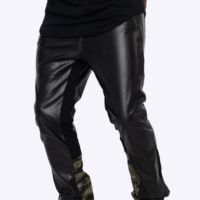 Pantalon évasé en cuir élégant pour hommes-Pantalon rétro à fond cloche de haute qualité pour une tenue à la mode et décontractée