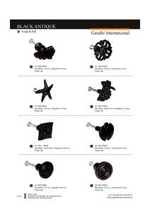 Bouton de placard design noir vintage de haute qualité fabricant indien de petite taille pour la cuisine et la chambre à coucher - Product Image 5