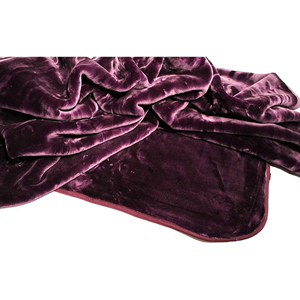 Manta de invierno de visón de estilo coreano de felpa pesada cálida reversible tacto sedoso terciopelo polar tamaño King patrón sólido - Product Image 3